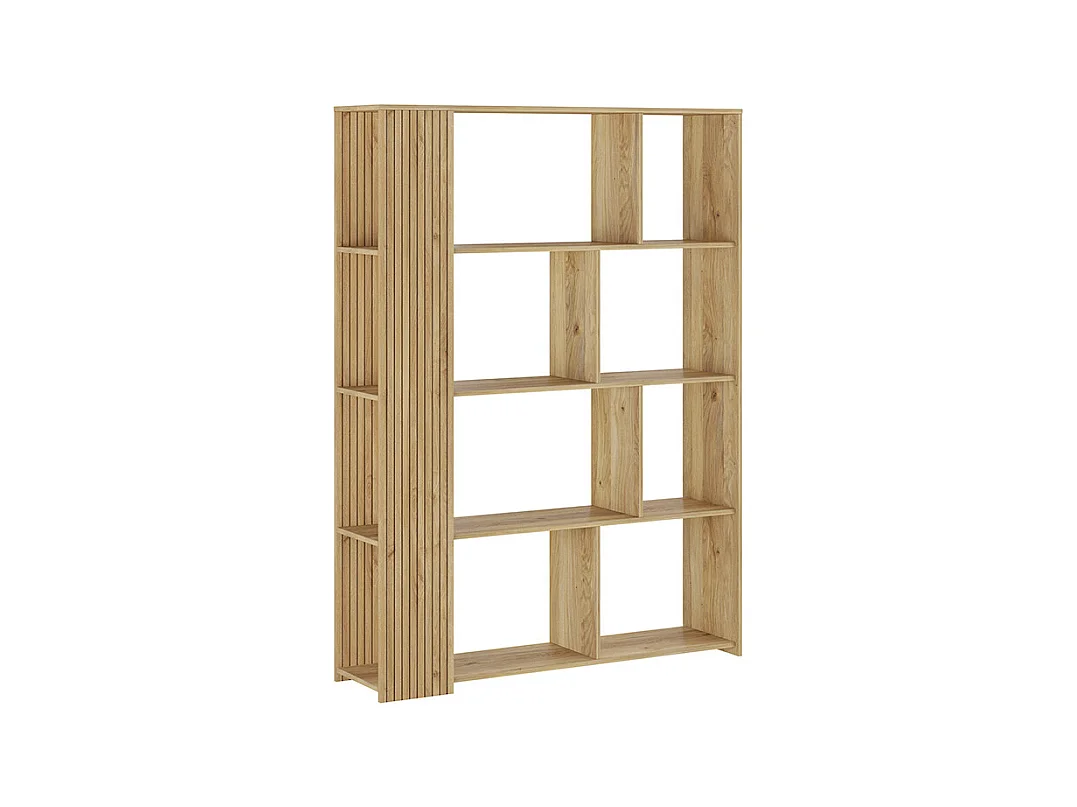 Estantería Decorativa, Librería, Separador Ambientes, Acabado en Color Mauvella, Medidas: 176 cm (Alto) x 129 cm (Ancho) x 32,8 cm (Fondo) – Meyvaser