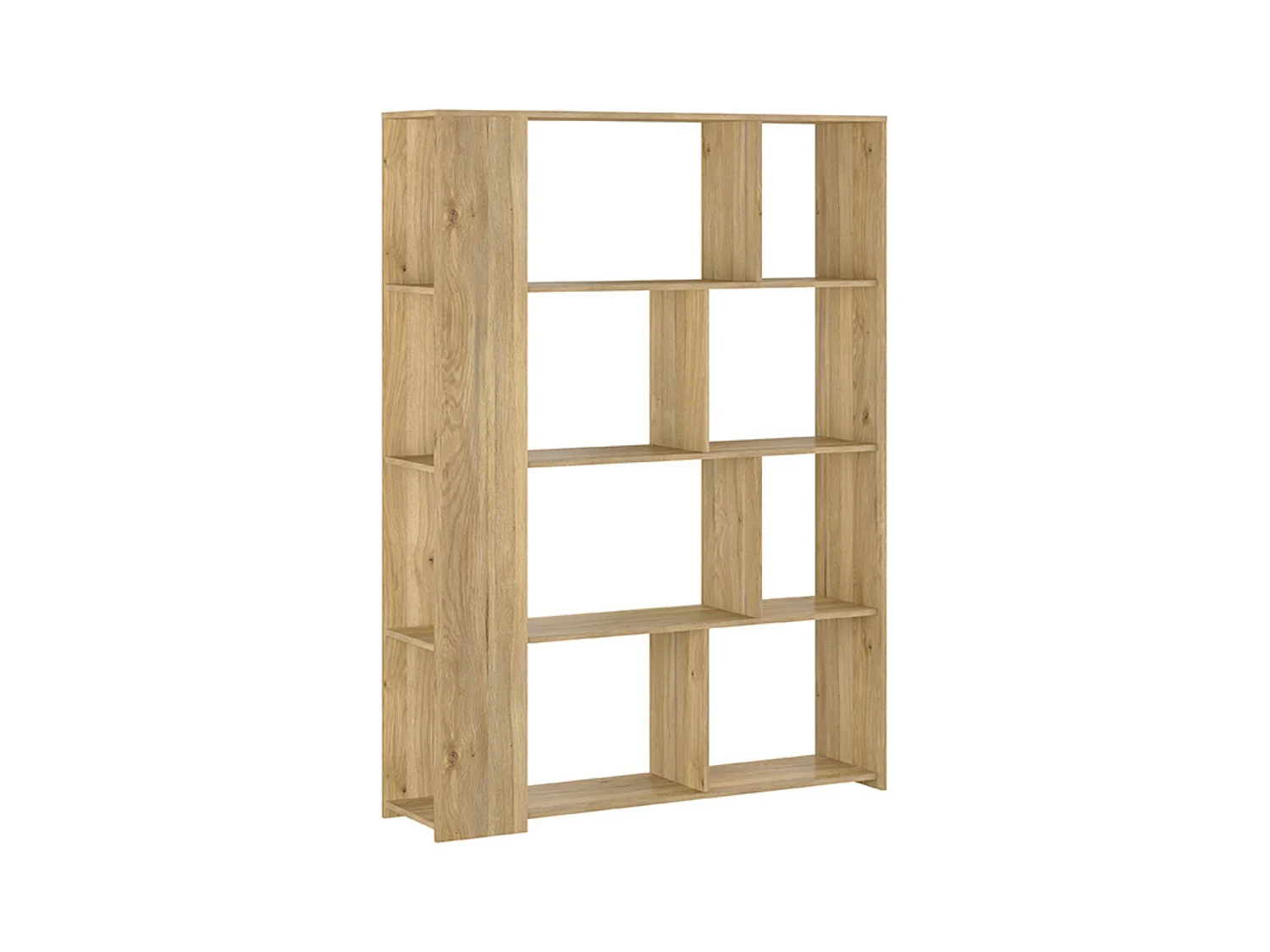 Estantería Decorativa, Librería, Separador Ambientes, Acabado en Color Mauvella, Medidas: 176 cm (Alto) x 129 cm (Ancho) x 32,8 cm (Fondo) – Meyvaser