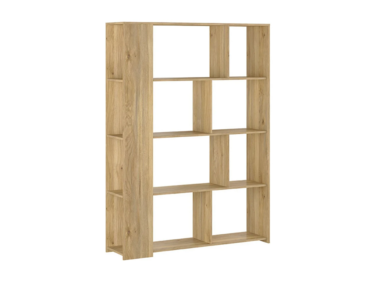 Estantería Decorativa, Librería, Separador Ambientes, Acabado en Color Mauvella, Medidas: 176 cm (Alto) x 129 cm (Ancho) x 32,8 cm (Fondo) – Meyvaser