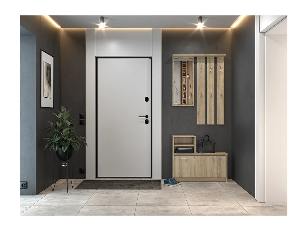 Armario Zapatero Color Roble Sonoma de 85x180x24 cm  – Diseño Moderno y Estrecho para Recibidor o Pasillo