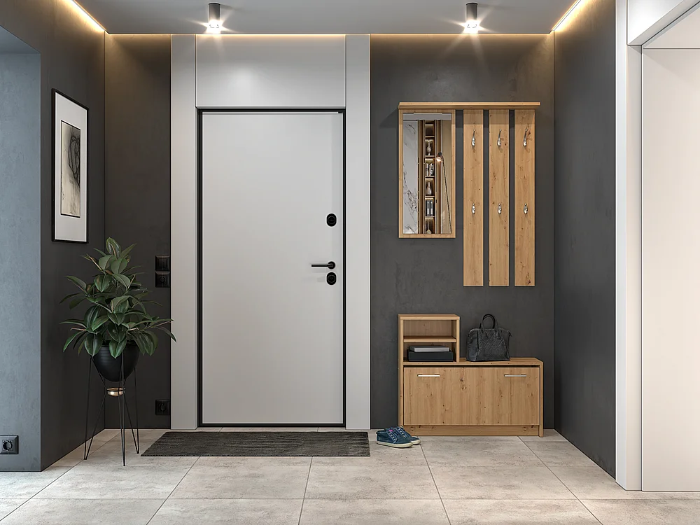 Armario Zapatero Color Roble Artesano de 85x180x24 cm  – Diseño Moderno y Estrecho para Recibidor o Pasillo