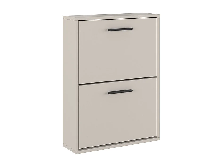 Meyvaser - Zapatero con 2 Puertas, Mueble para Zapatos Estrecho en Color Beige, Medidas: 73 cm (Alto) x 54 cm (Ancho) x 18 cm (Fondo)