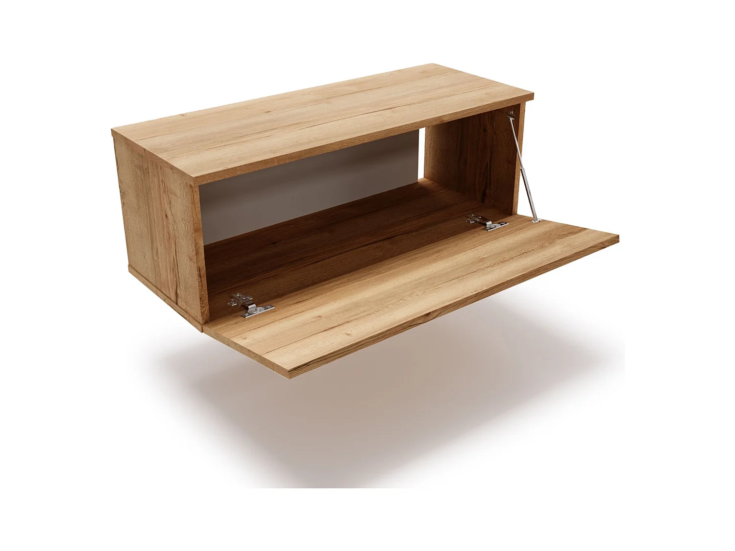 Mueble TV Roble Craft – Montaje Dual (Pared o Suelo) – 80x30x32 cm – Apertura TIP-ON – Estilo Moderno