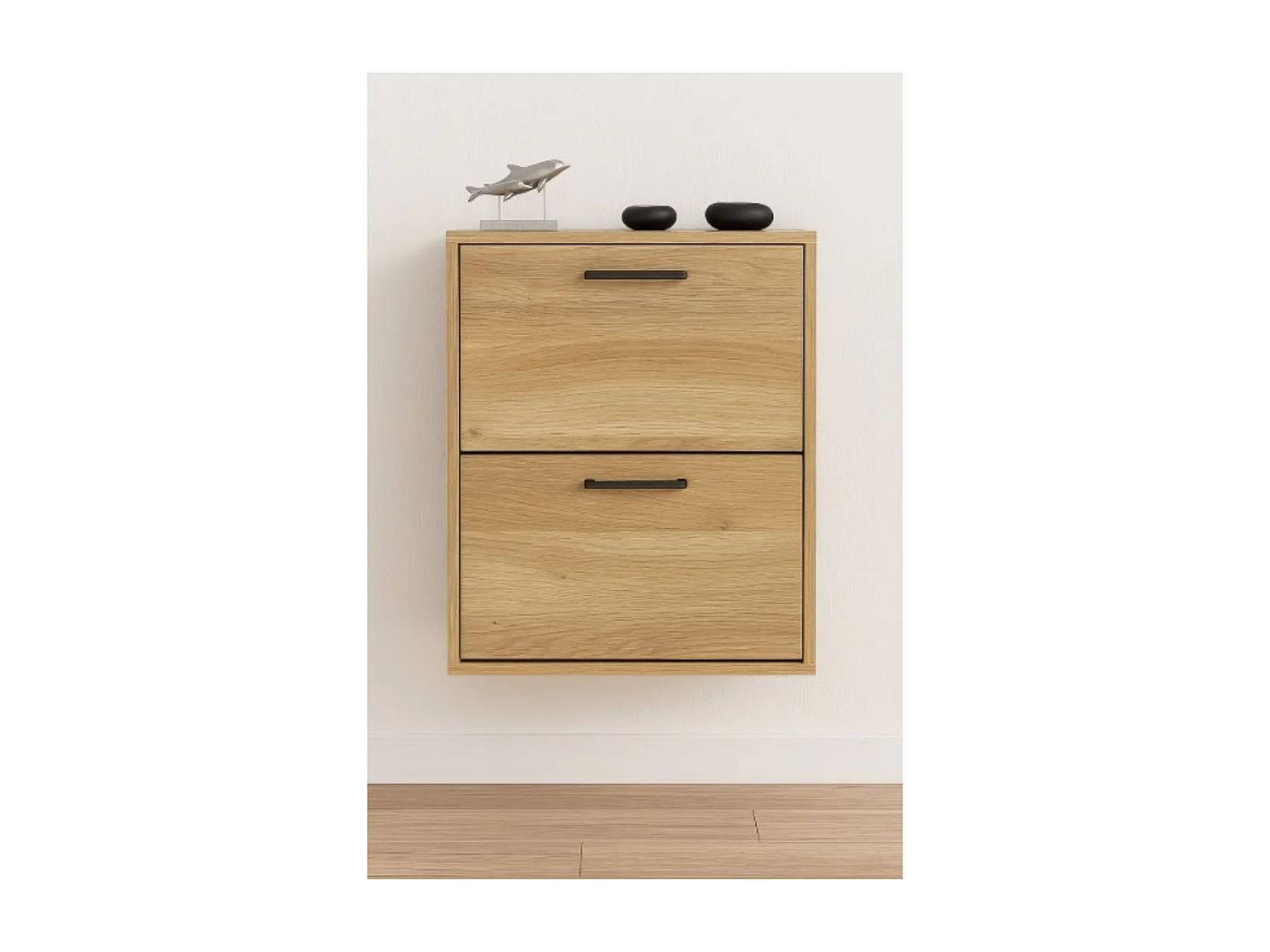 Meyvaser - Zapatero con 2 Puertas, Mueble para Zapatos Estrecho en Color Mauvella, Medidas: 73 cm (Alto) x 54 cm (Ancho) x 18 cm (Fondo)