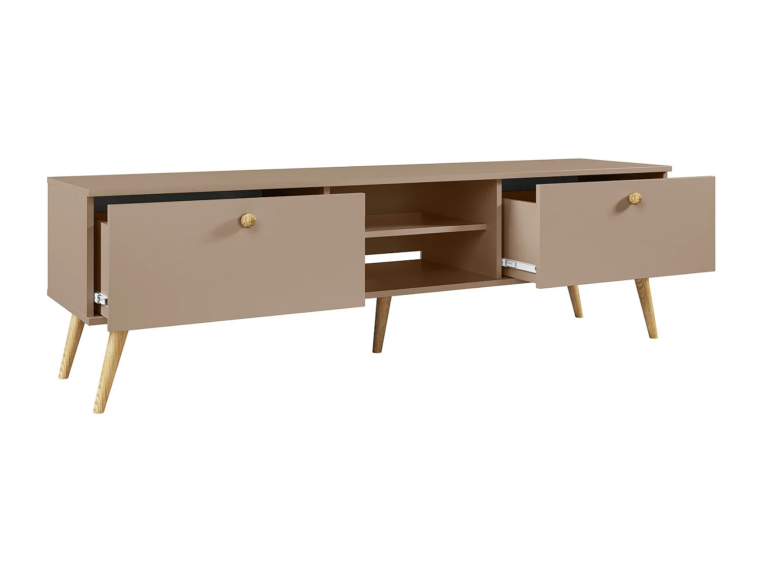 Mueble de Televisión Estilo Nórdico – Color Macchiato, 170x50x41 cm – Funcional y Elegante