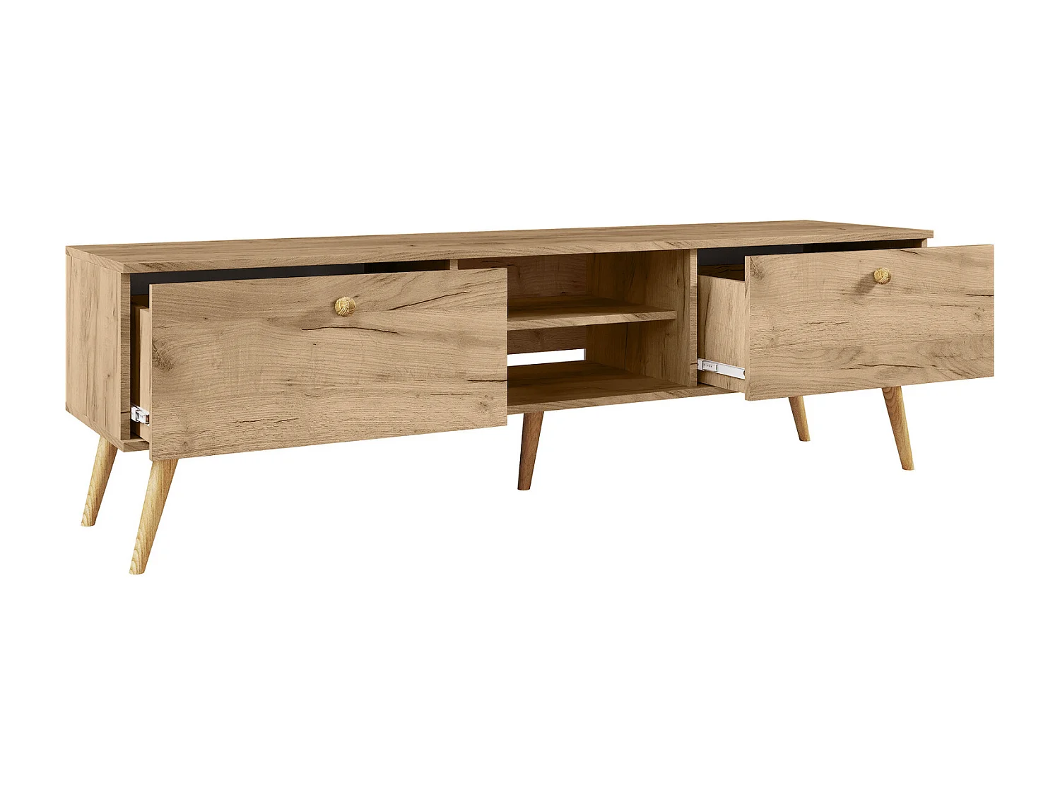 Mueble de Televisión Estilo Nórdico – Color Roble, 170x50x41 cm – Funcional y Elegante