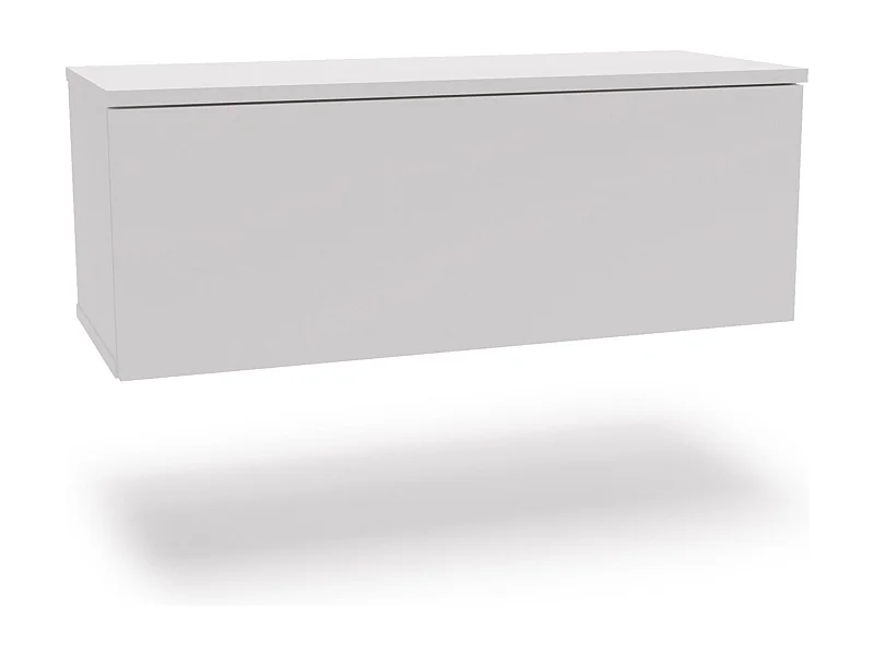 Mueble TV Blanco – Montaje Dual (Pared o Suelo) – 80x30x32 cm – Apertura TIP-ON – Estilo Moderno