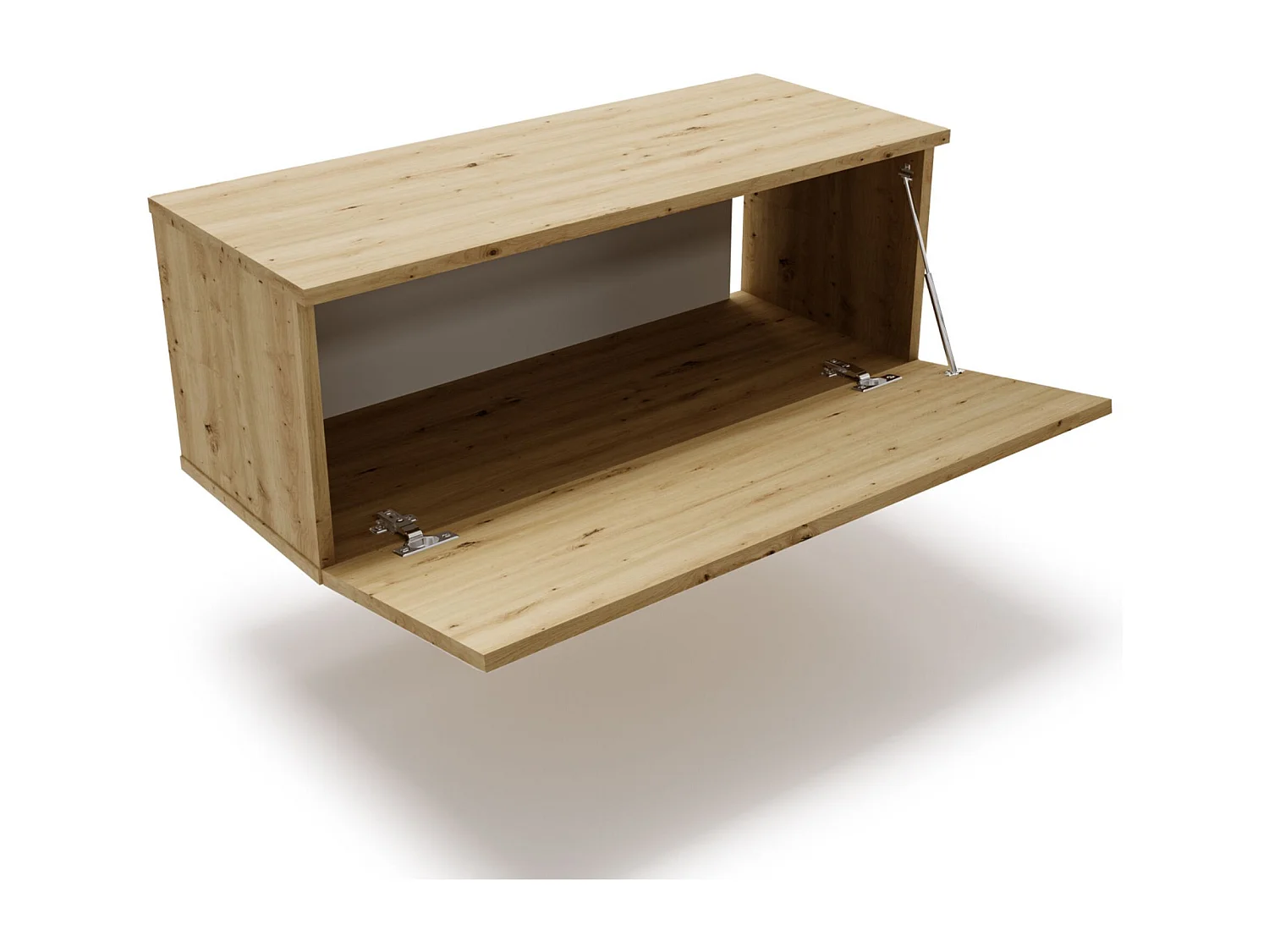 Mueble TV Roble Artesano – Montaje Dual (Pared o Suelo) – 80x30x32 cm – Apertura TIP-ON – Estilo Moderno