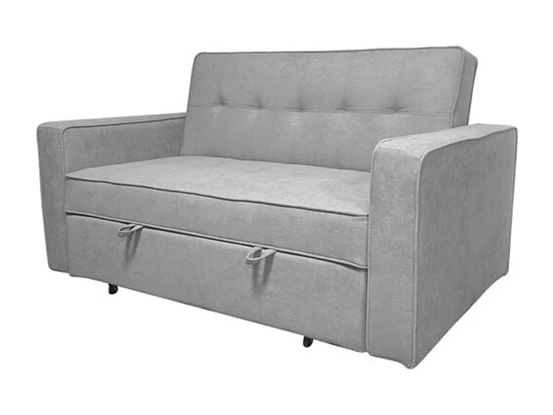 Sofá Cama de 2 Plazas con Reposabrazos – Convertible con Sistema de Arrastre, Tapizado Gris, Estilo Moderno y Funcional – 167x90x96,5 cm