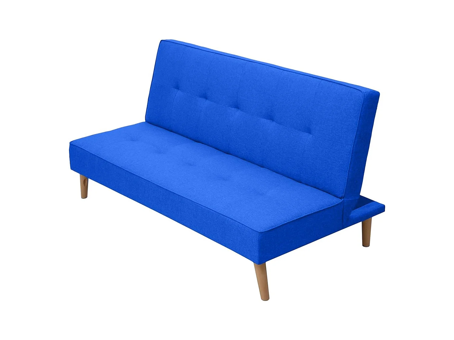 Meyvaser Sofá Cama de 2 Plazas - 188 x 88 x 88 cm - Apertura Clic-Clac - Máximo Relax, Confort y Resistencia Color gris-Azul