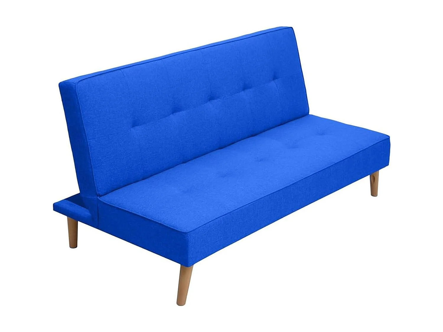 Sofá Cama Clic Clac 3 Plazas Tipo Libro, Color Azul oscuro, Diseño Moderno, 188x88x88 cm