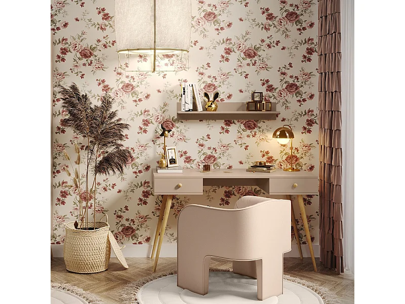 Escritorio Moderno Color Macchiato con Cajones 135x79x54 cm – Estilo Escandinavo – Para Oficina, Estudio o Dormitorio