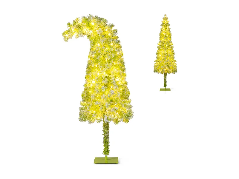 Albero festivo artificiale pre-illuminato con punta flessibile 216 punte di ramo, Albero di natale da 150 CM Verde