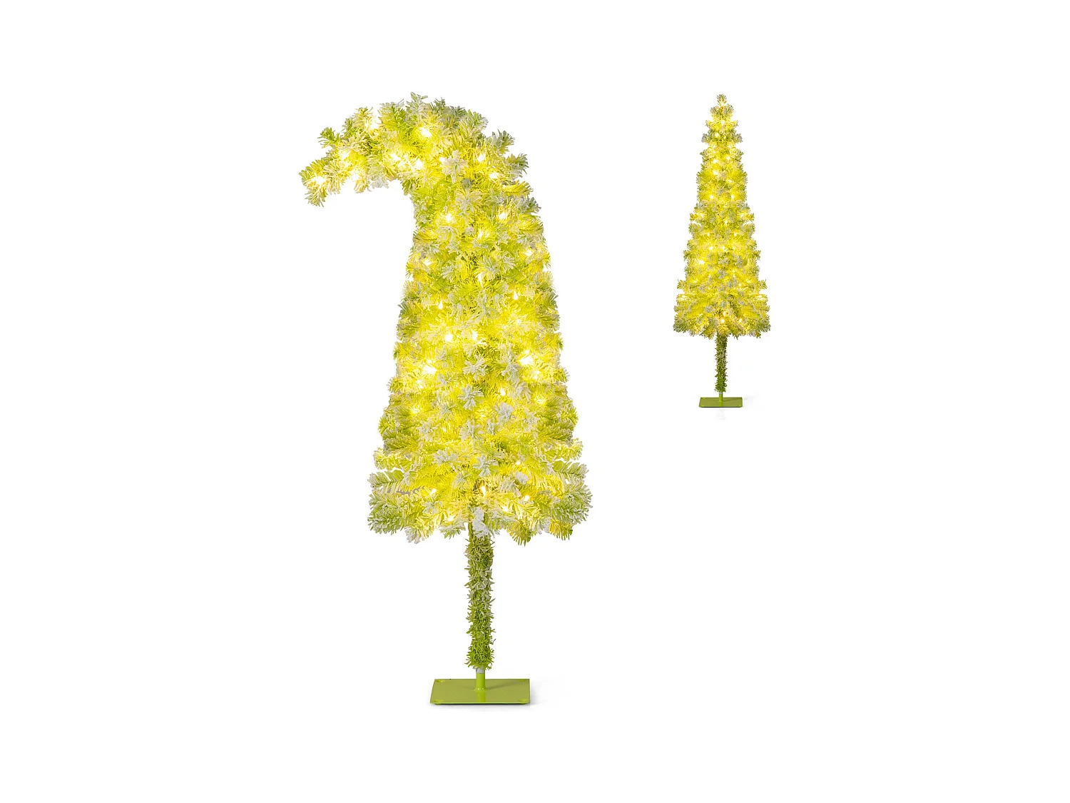 Albero festivo artificiale pre-illuminato con punta flessibile 216 punte di ramo, Albero di natale da 150 CM Verde