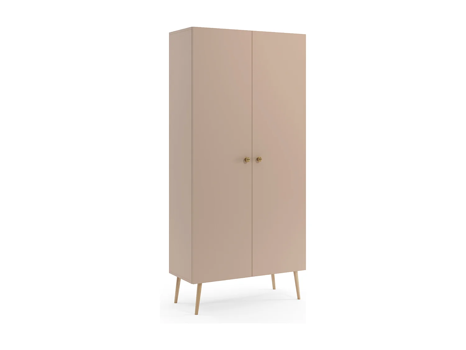 Armario Alto con 5 Estantes – Color Macchiato 212x87x41 cm  – Diseño Escandinavo para Dormitorio o Salón