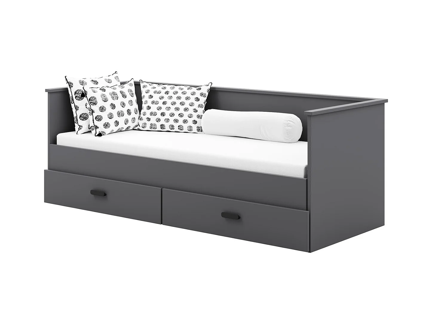 Cama Doble Gris 200x160 cm sin Colchón – Estructura Plegable con Marco Incluido, Dimensiones 207x166x75 cm Desplegada, Diseño Práctico y Robusto