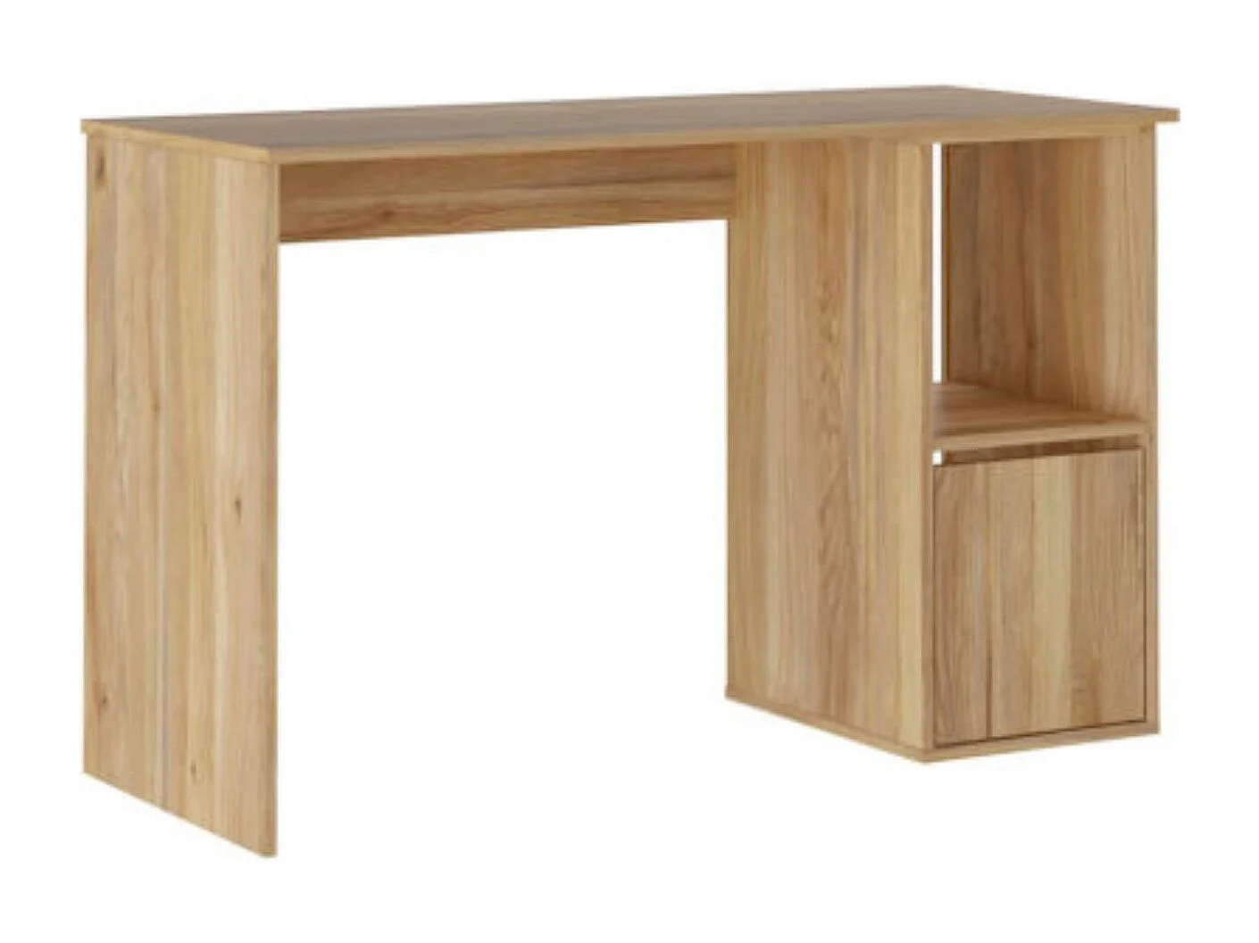 Mesa de Ordenador Color Mauvella con 1 Estante y 1 Puerta – Escritorio Compacto 120x50x75 cm – Ideal para Oficina o Estudio