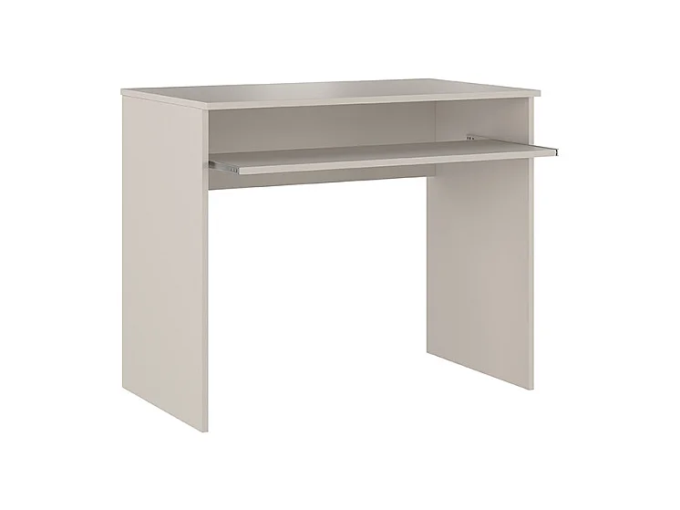 Mesa de Escritorio, Mesas para Ordenador, Acabada en Color Beig Medidas: 90 cm (Ancho) x 54 cm (Fondo) x 75 cm (Alto)