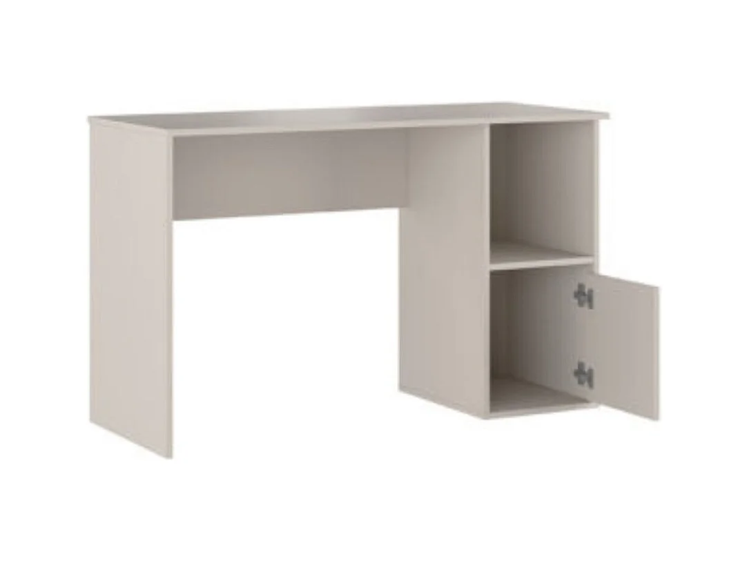 Mesa de Ordenador Beige con 1 Estante y 1 Puerta – Escritorio Compacto 120x50x75 cm – Ideal para Oficina o Estudio