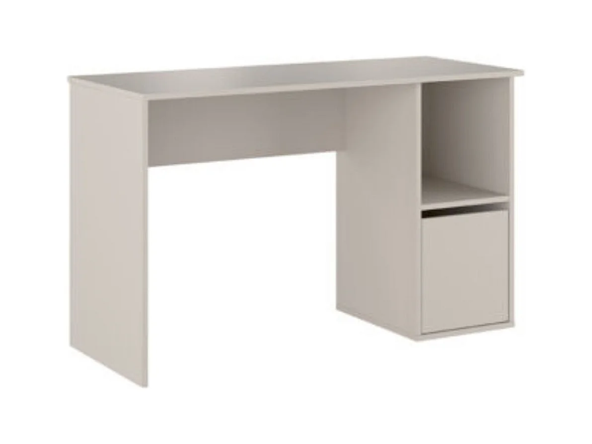 Mesa de Ordenador Beige con 1 Estante y 1 Puerta – Escritorio Compacto 120x50x75 cm – Ideal para Oficina o Estudio