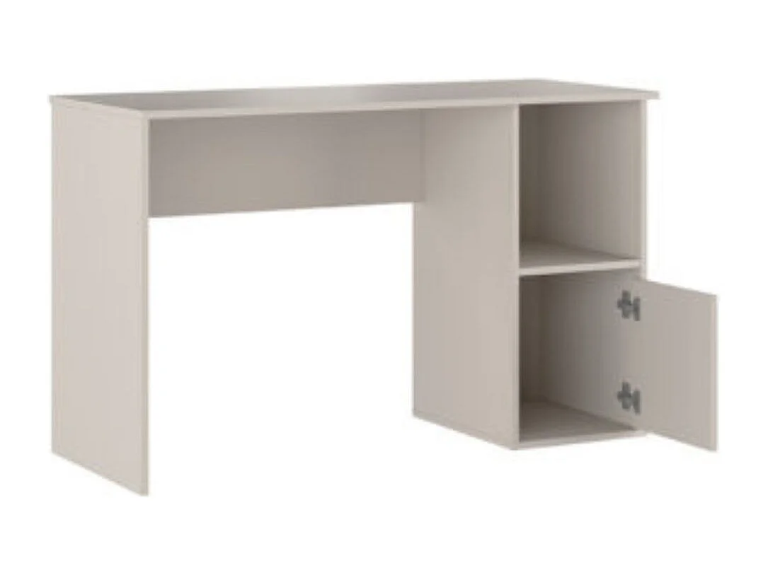 Mesa de Ordenador Beige con 1 Estante y 1 Puerta – Escritorio Compacto 120x50x75 cm – Ideal para Oficina o Estudio