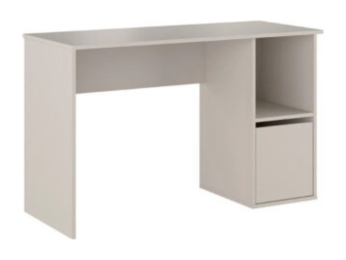 Mesa de Ordenador Beige con 1 Estante y 1 Puerta – Escritorio Compacto 120x50x75 cm – Ideal para Oficina o Estudio