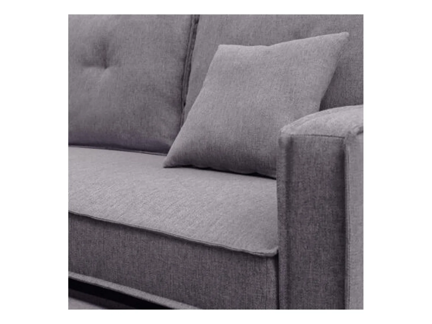 Chaiselongue Cama Convertible con Arcón – Sistema de Arrastre, Tapizado Gris, Montaje Reversible, Estructura Robusta – 202x135x90 cm