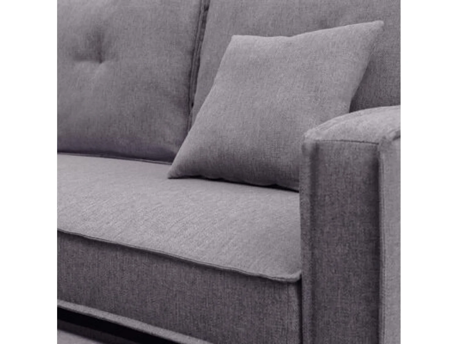 Chaiselongue Cama Convertible con Arcón – Sistema de Arrastre, Tapizado Gris, Montaje Reversible, Estructura Robusta – 202x135x90 cm