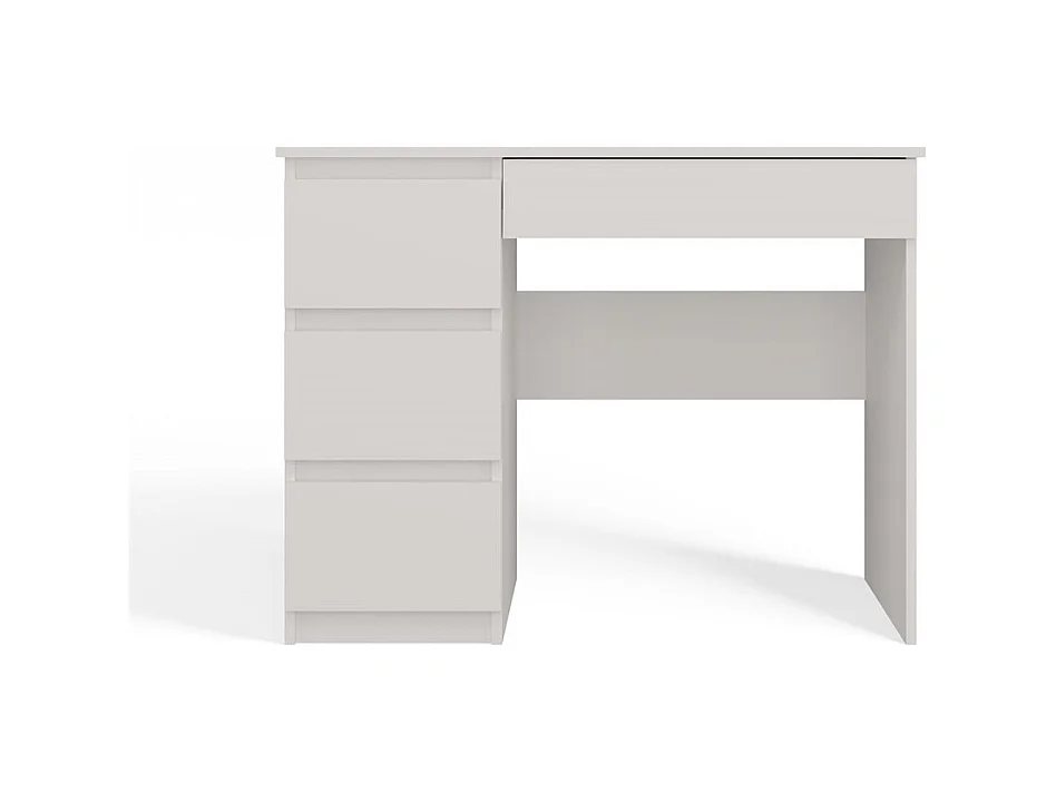 Escritorio Blanco 98x76x51 cm con Almacenaje Izquierdo – 4 Cajones – Ideal para Oficina o Hogar - Diseño Compacto