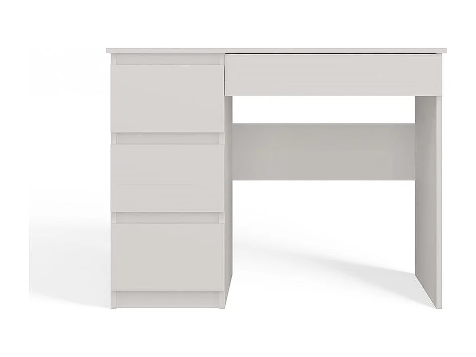 Escritorio Blanco 98x76x51 cm con Almacenaje Izquierdo – 4 Cajones – Ideal para Oficina o Hogar - Diseño Compacto
