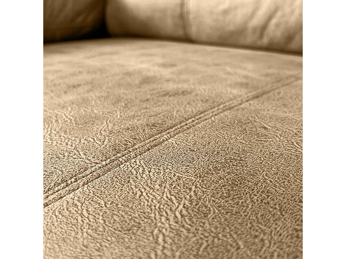 Sofá con Chaiselongue Reversible Color Piedra, Asientos Extensibles y Arcón, 291x160x104 cm, Tapizado en Tela