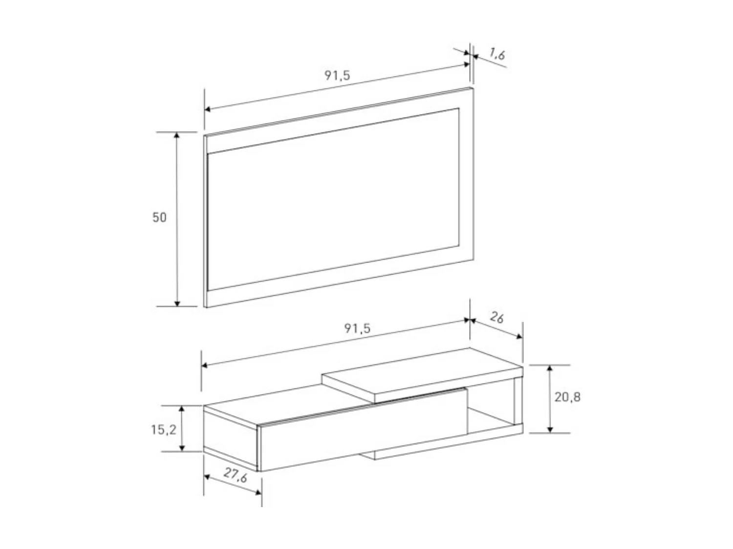 Recibidor con Cajón y Espejo – Consola de Entrada Color Mauvella 91,5 x 26 x 70 cm – Mueble Auxiliar Moderno y Funcional para Pasillos o Entradas