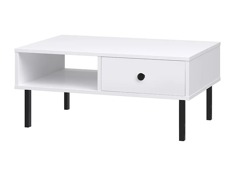Mesa de Centro 90x60x43 cm Color Blanco – Diseño Elegante y Moderno para Salón, Ideal como Mesa Auxiliar Decorativa