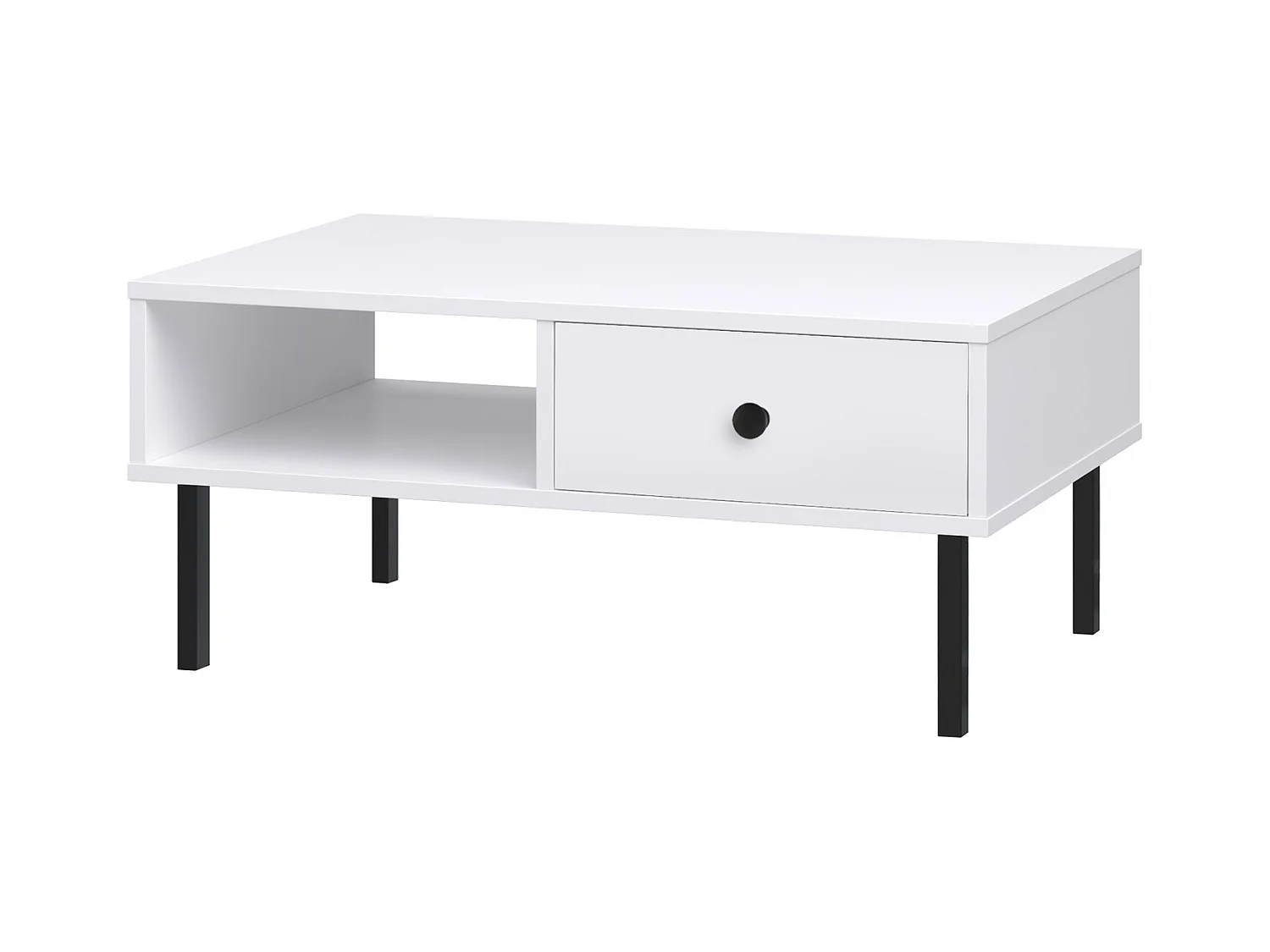 Mesa de Centro 90x60x43 cm Color Blanco – Diseño Elegante y Moderno para Salón, Ideal como Mesa Auxiliar Decorativa