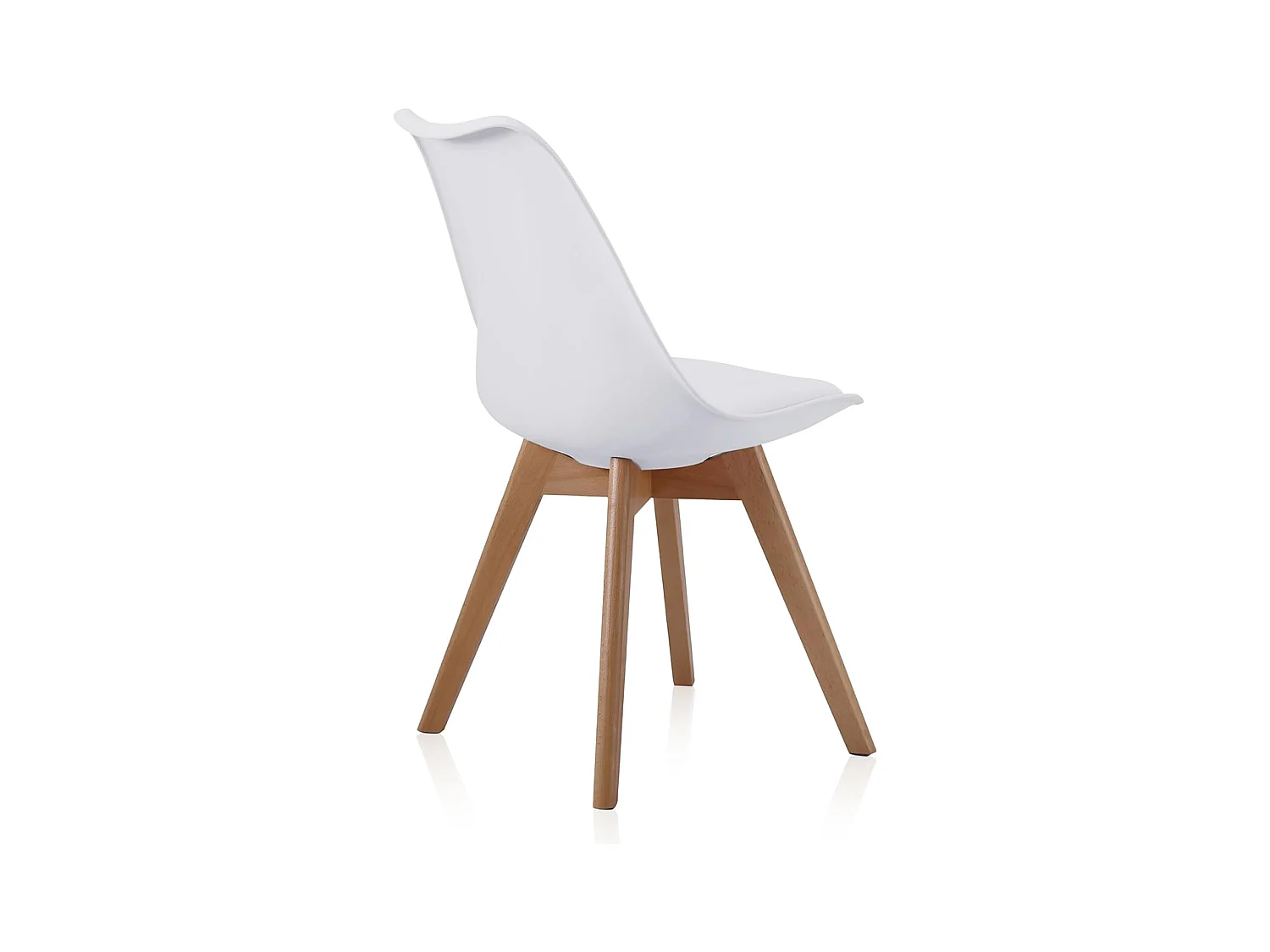 Juego de Comedor Estilo Nórdico: Mesa 100 cm + 4 Sillas Blancas 48 cm x 54 cm x 84 cm – Ideal para Decorar tu Hogar o Café