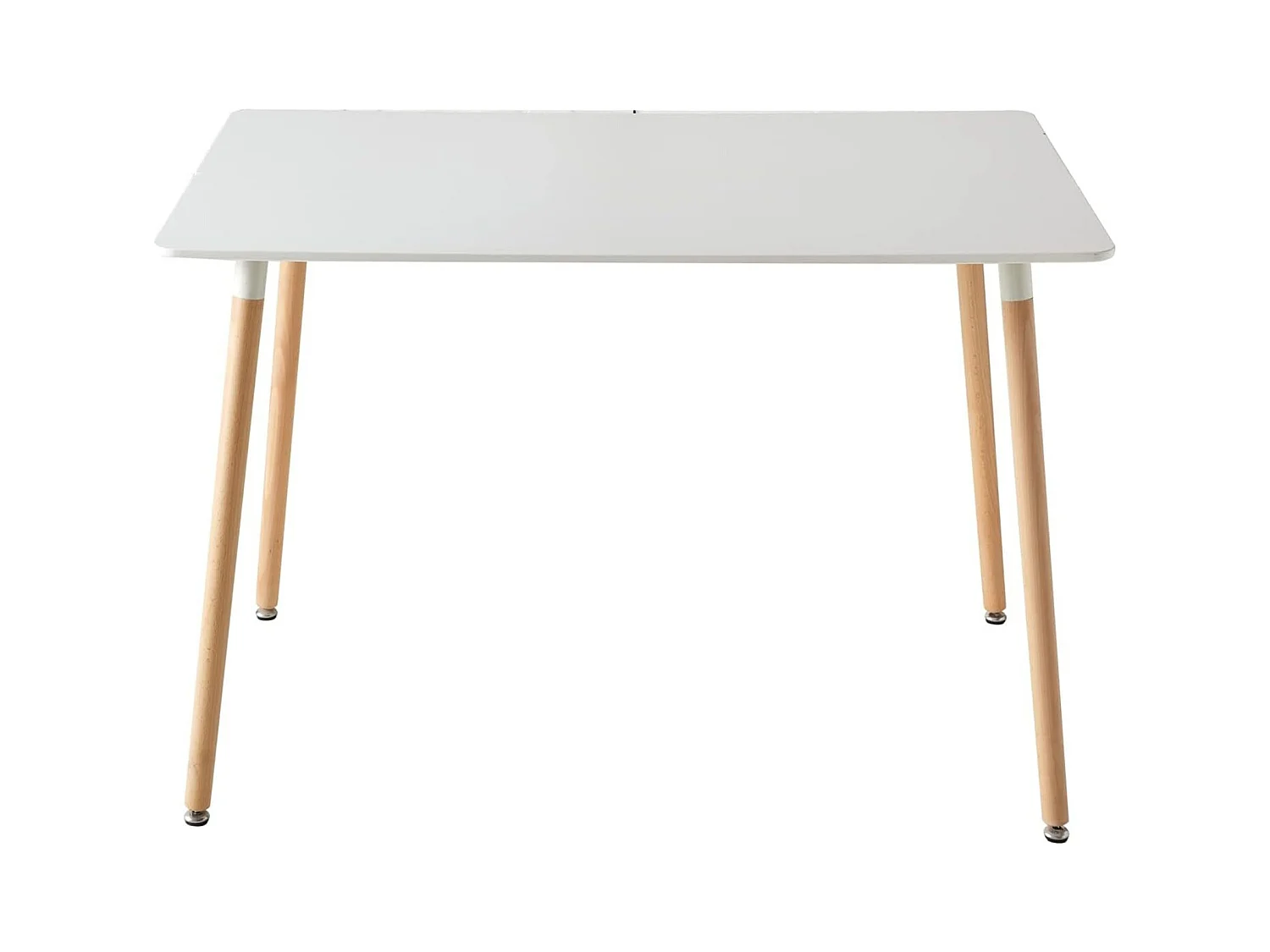 Juego de Comedor Estilo Nórdico: Mesa 100 cm + 4 Sillas Blancas 48 cm x 54 cm x 84 cm – Ideal para Decorar tu Hogar o Café