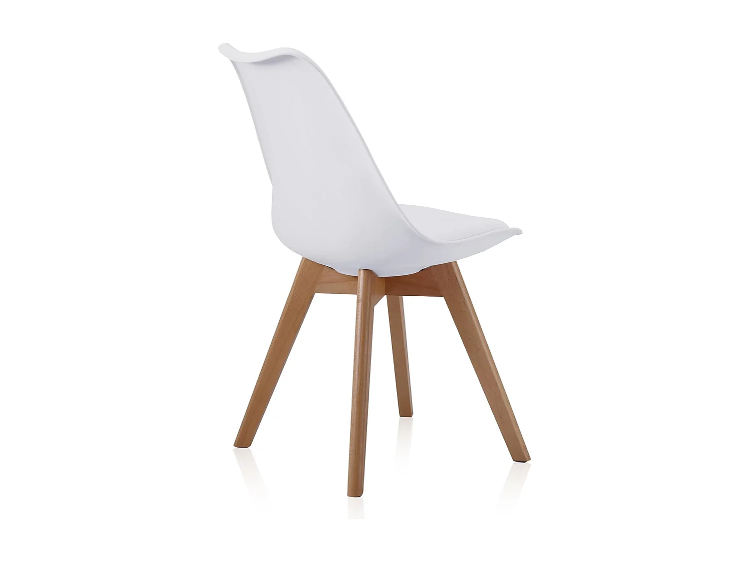 Juego de Comedor Estilo Nórdico: Mesa 100 cm + 4 Sillas Blancas 48 cm x 54 cm x 84 cm – Ideal para Decorar tu Hogar o Café