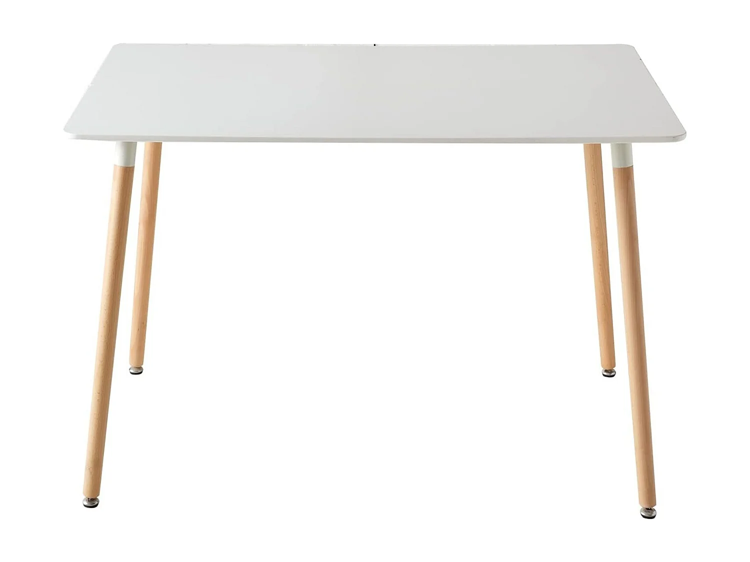 Juego de Comedor Estilo Nórdico: Mesa 100 cm + 4 Sillas Blancas 48 cm x 54 cm x 84 cm – Ideal para Decorar tu Hogar o Café
