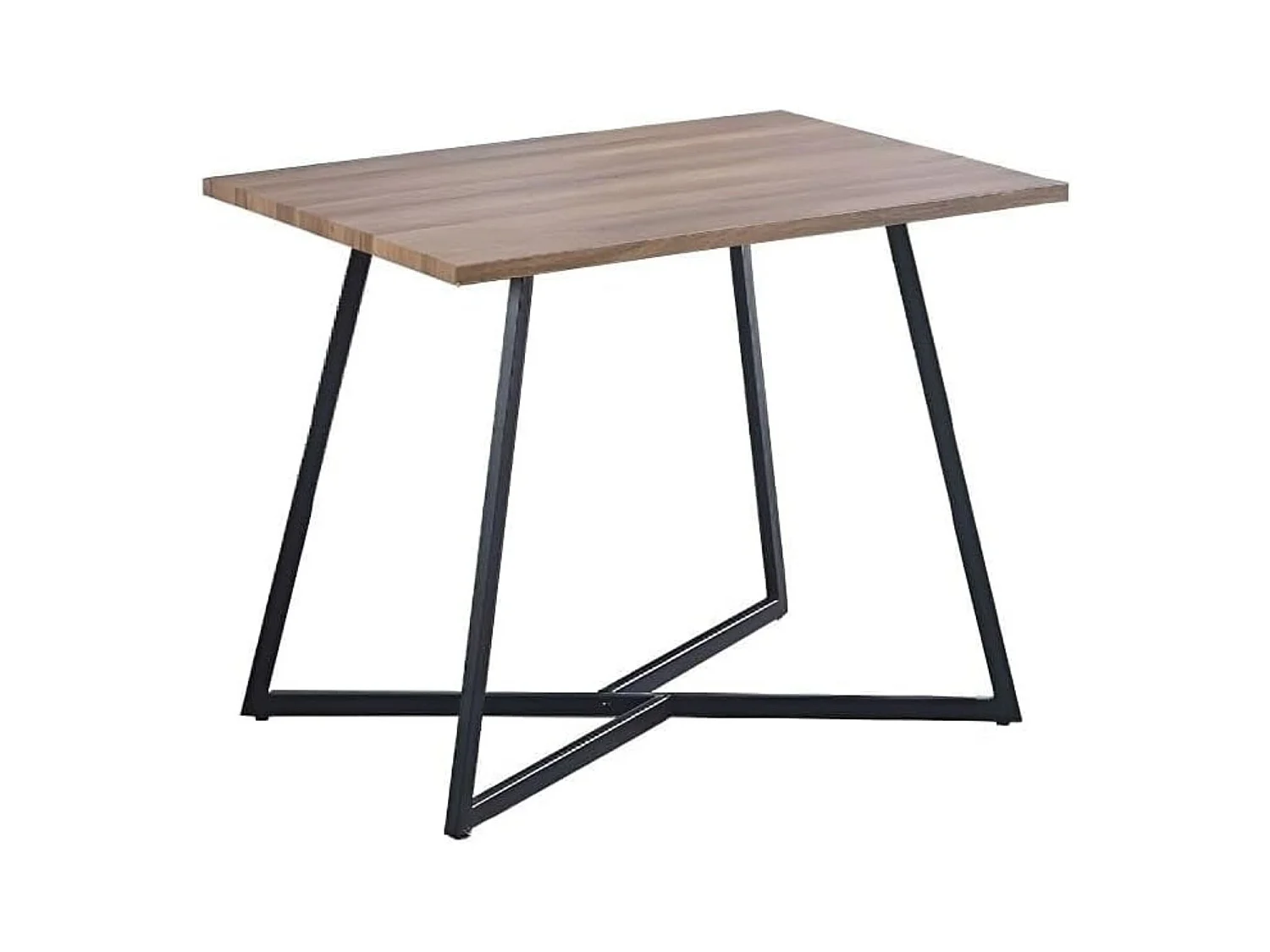 Mesa Comedor Madera Estilo Industrial, Patas metálicas En Color Negro, Mesa Rectangular, Medidas 100 cm (Largo) x 70 cm (Ancho) 76 cm (Alto)