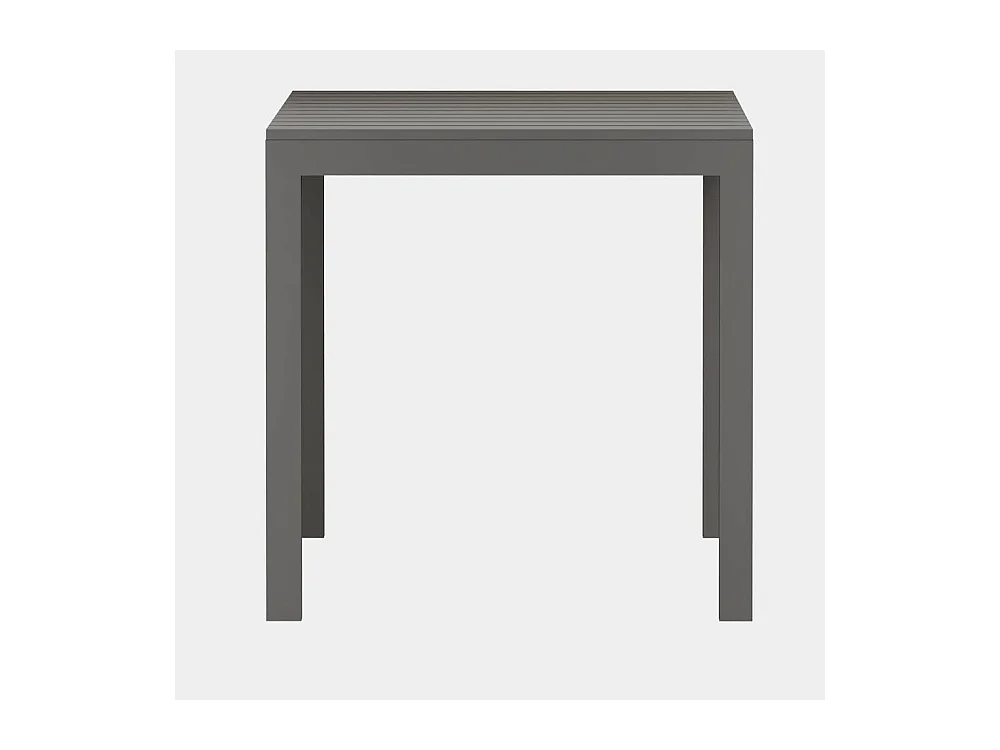 Mesa de Comedor Fija – 120x80x75 cm, Polipropileno Color Gris, Apta para Exterior, Diseño Moderno y Resistente.
