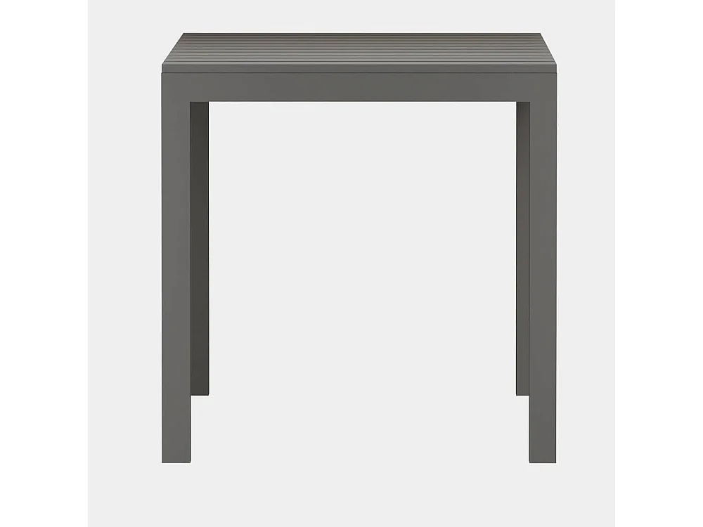 Mesa de Comedor Fija – 120x80x75 cm, Polipropileno Color Gris, Apta para Exterior, Diseño Moderno y Resistente.