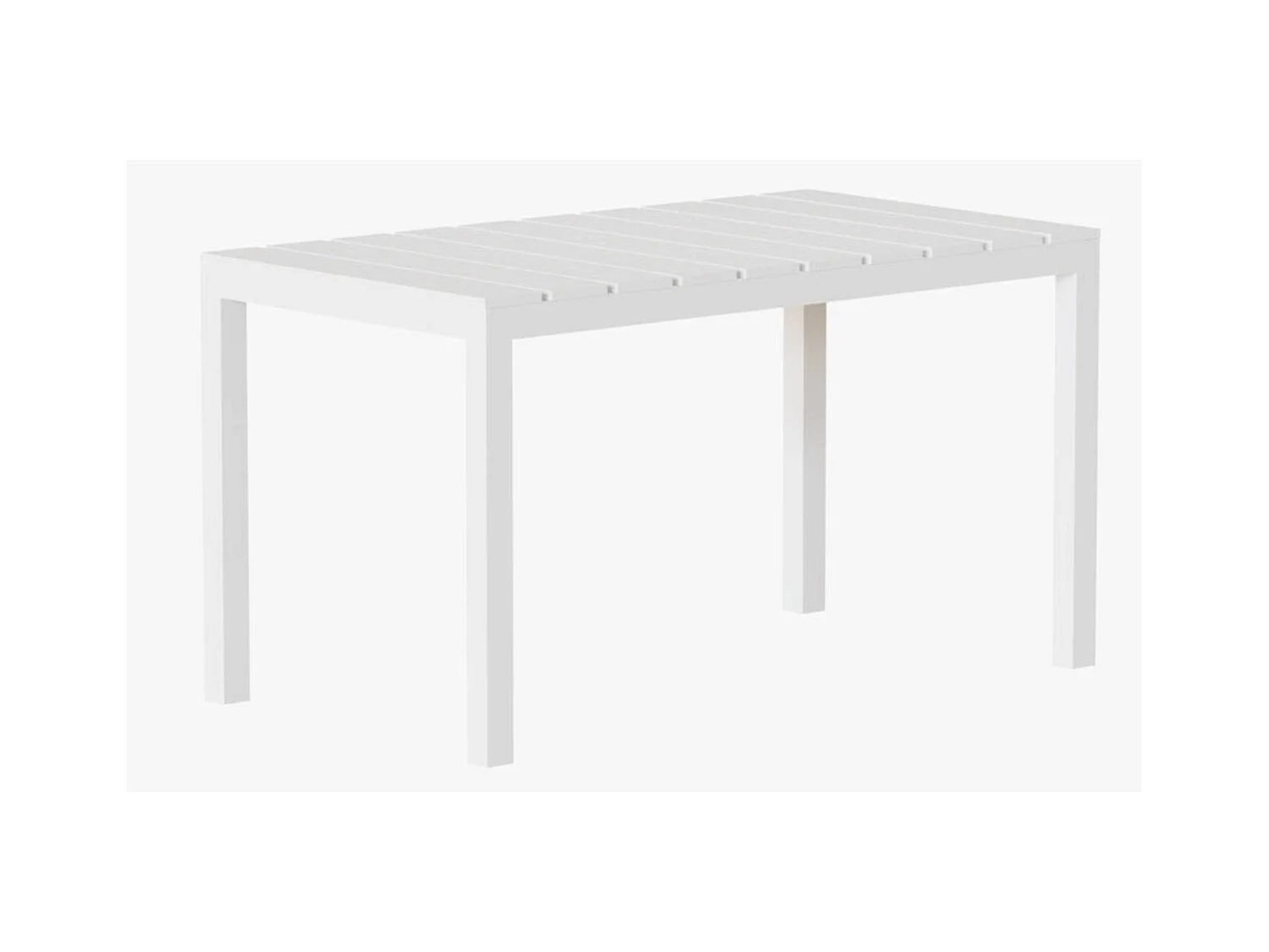 Mesa de Comedor Fija – 120x80x75 cm, Polipropileno Blanco, Apta para Exterior, Diseño Moderno y Resistente.