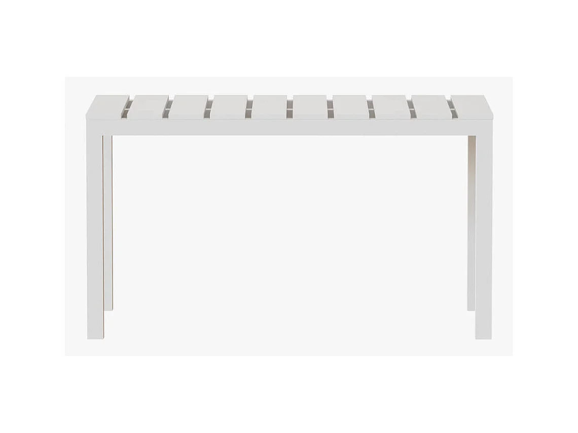 Mesa de Comedor Fija – 120x80x75 cm, Polipropileno Blanco, Apta para Exterior, Diseño Moderno y Resistente.