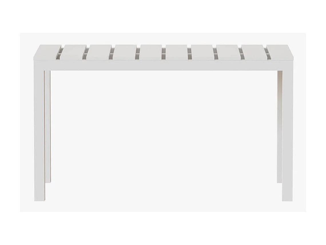 Mesa de Comedor Fija – 120x80x75 cm, Polipropileno Blanco, Apta para Exterior, Diseño Moderno y Resistente.