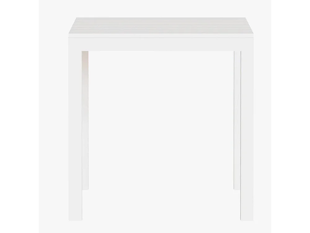 Mesa de Comedor Fija – 120x80x75 cm, Polipropileno Blanco, Apta para Exterior, Diseño Moderno y Resistente.