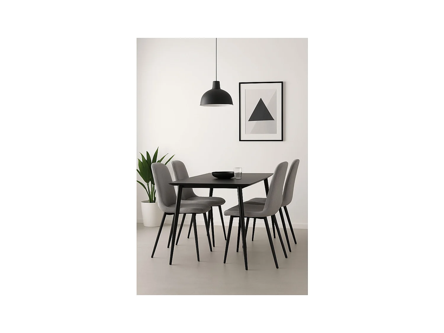Mesa de Comedor Fija – 140x80x76 cm, Tapa Cerámica de Piedra Sinterizada Imitación Mármol Negro, Patas Metálicas en Negro, Diseño Moderno y Elegante