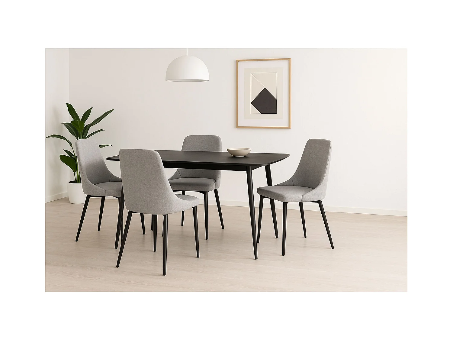 Mesa de Comedor Fija – 140x80x76 cm, Tapa Cerámica de Piedra Sinterizada Imitación Mármol Negro, Patas Metálicas en Negro, Diseño Moderno y Elegante