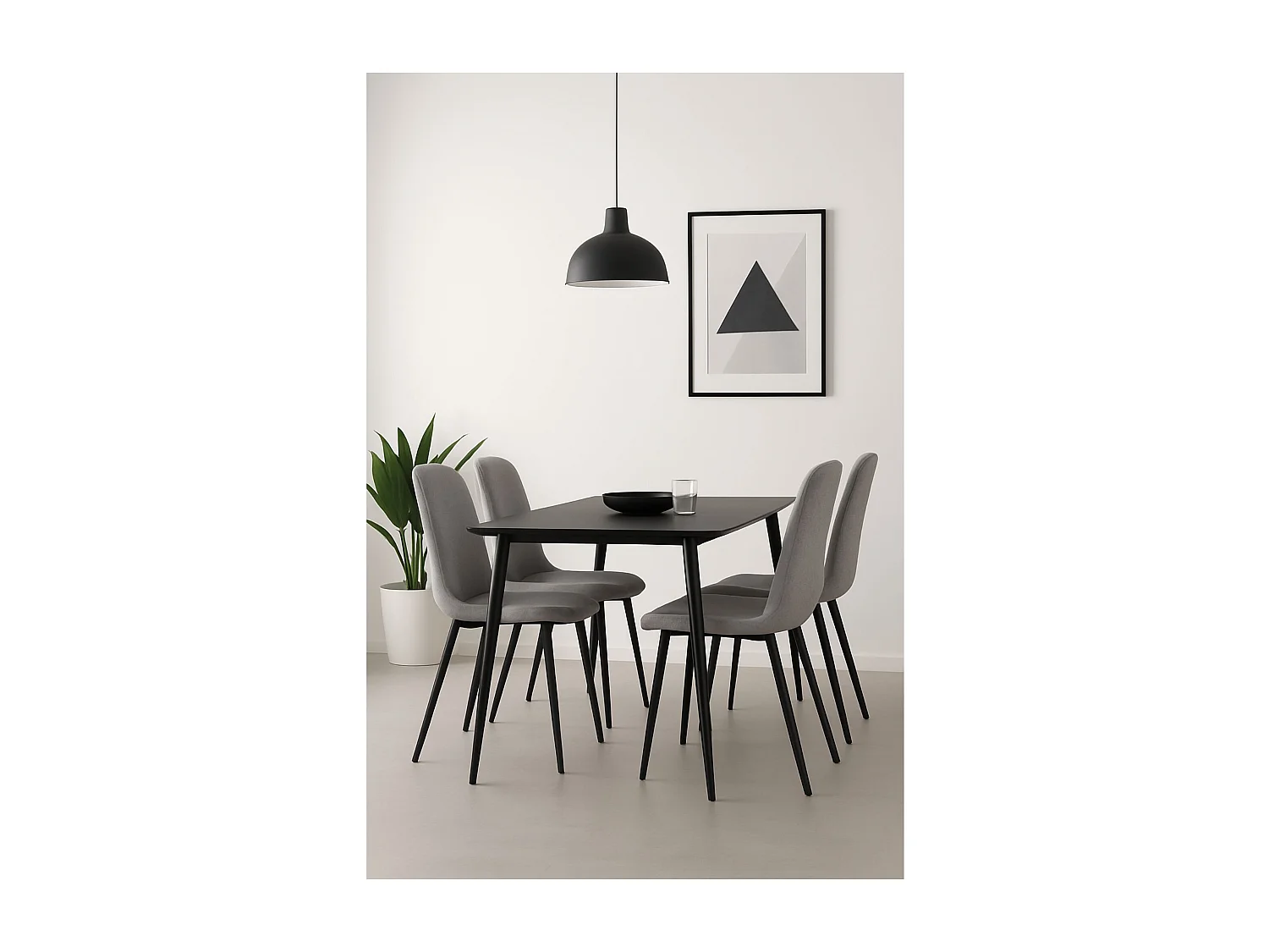 Mesa de Comedor Fija – 140x80x76 cm, Tapa Cerámica de Piedra Sinterizada Imitación Mármol Negro, Patas Metálicas en Negro, Diseño Moderno y Elegante