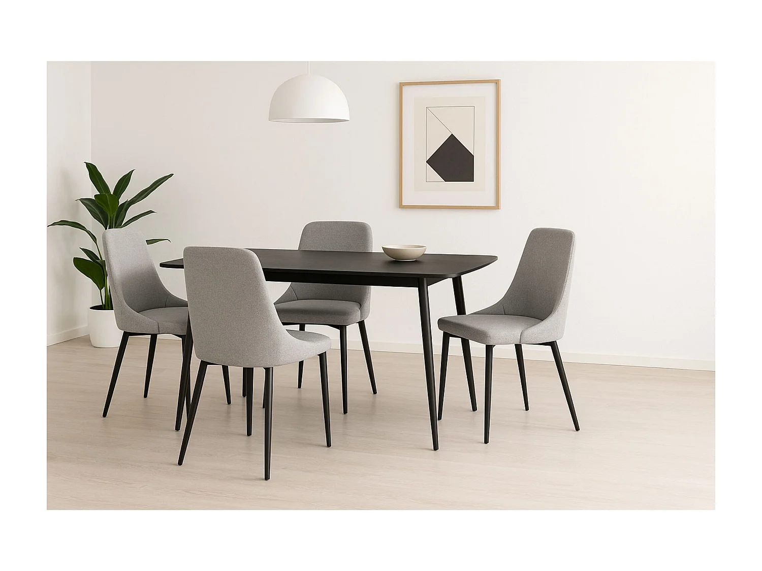 Mesa de Comedor Fija – 140x80x76 cm, Tapa Cerámica de Piedra Sinterizada Imitación Mármol Negro, Patas Metálicas en Negro, Diseño Moderno y Elegante