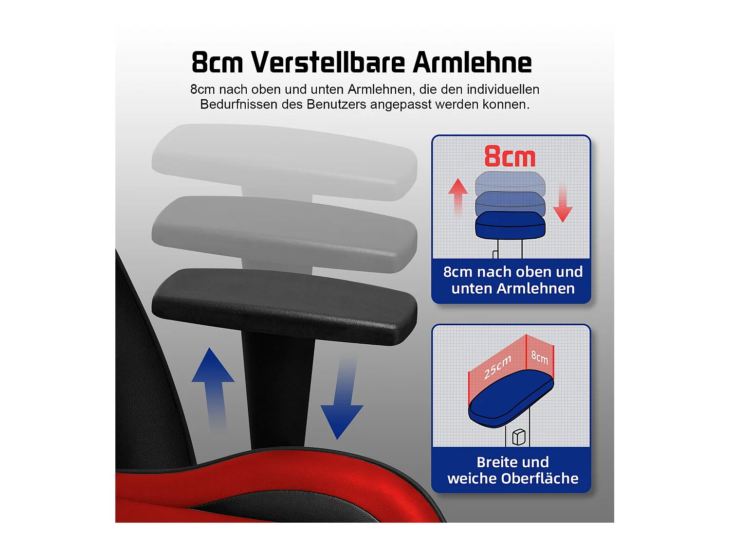 Hiazurm Chaise Gaming - Chaise de Jeu avec Dossier Réglable 90°-165° - Style Racing - Poids Max 150 kg